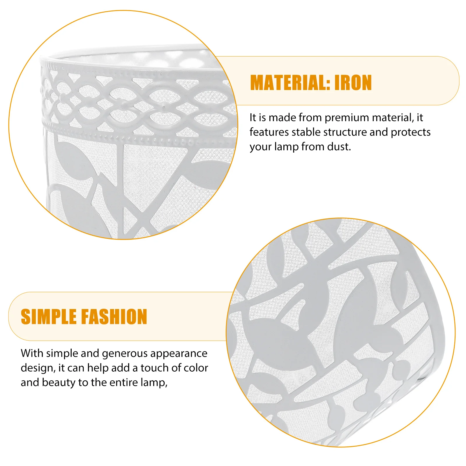 

Wrought Iron Lampshade E27 Large Screw Base Dustproof Waterproof Bedroom Study Home Decoration Lighting Accessories