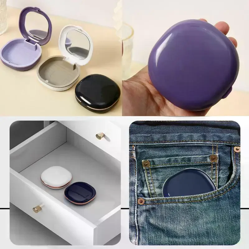 1pc Retainer Box Magnetic Cover Denture Storage Case Mouth Guard Aligner Braces Orthodontic Container Oral Hygiene