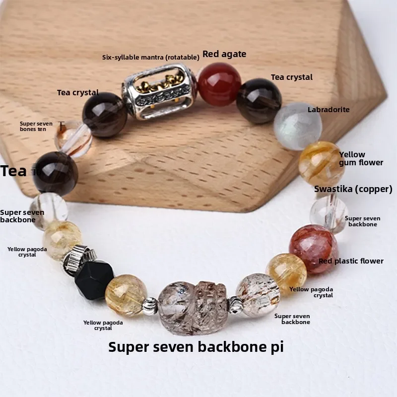 

Mani Stone Six True Words Bracelet, Unlimited Future Multi-Gemstone Crystal, Original DIY Wealth Attracting Beads