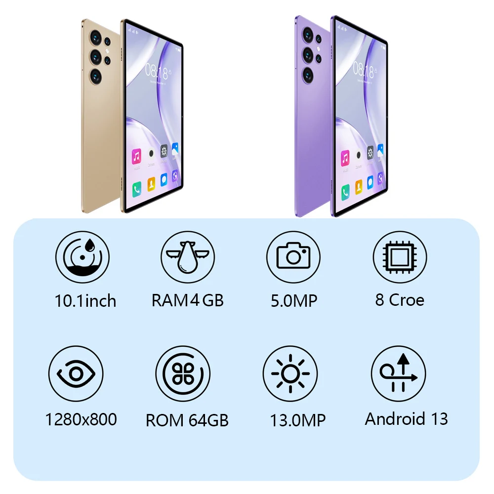 New 2026 Android 13 Tablet, 4GB RAM+64GB ROM, 6000 Battery, Multifunctional Tablet for office and Entertainment