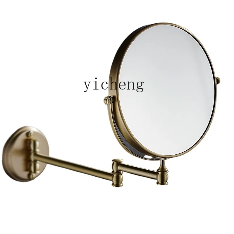 

ZZ non-punching telescopic mirror folding makeup toilet beauty bathroom wall mirror