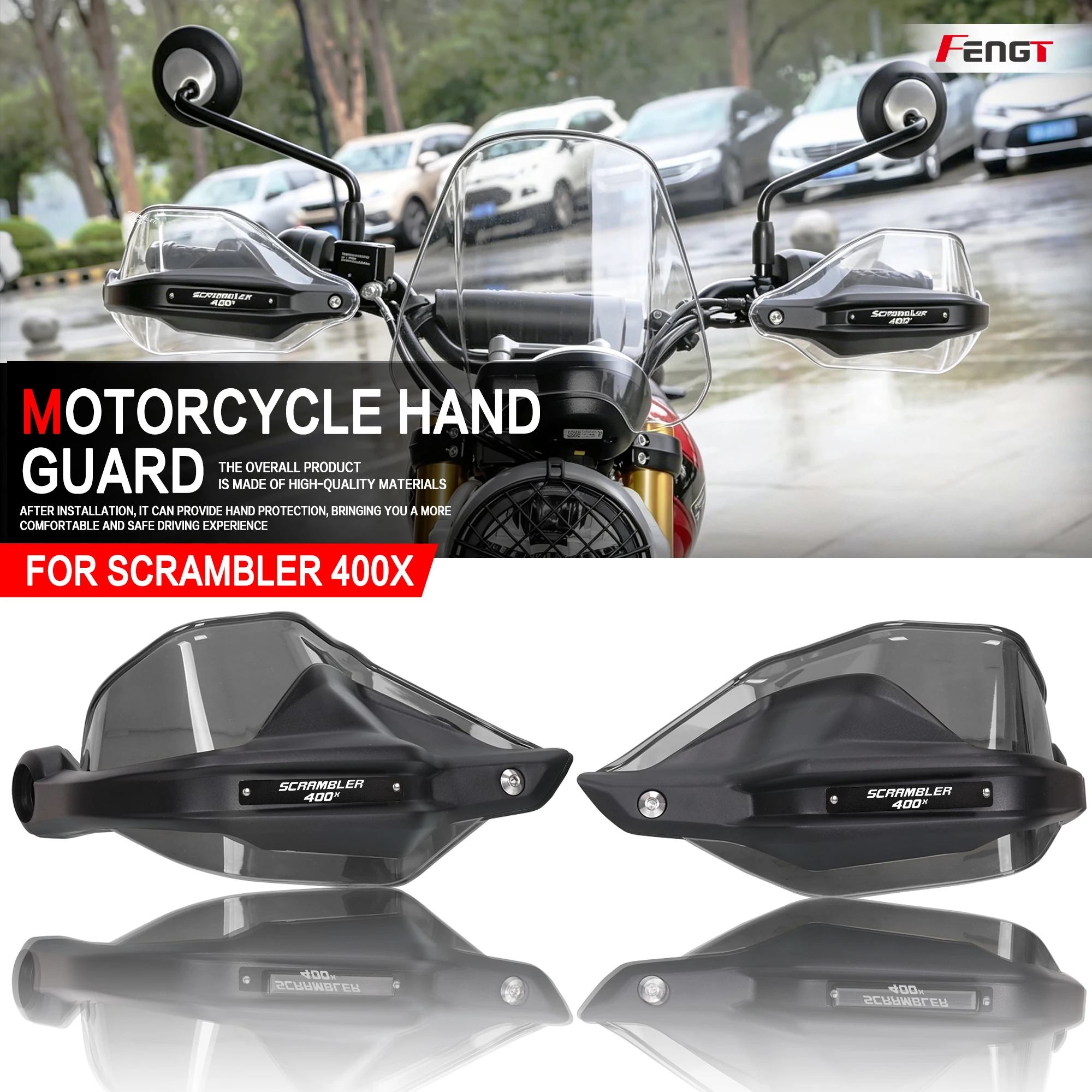 

Handguard For Scrambler 400X 2024-2026 Motorcycle Accessories Scrambler400X Handlebar Windshield Hand Lever Guard Protection