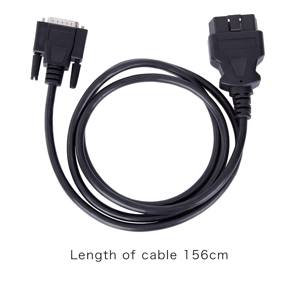 16pin Obd2 Male To Male Extension Cable Db15 To Vga Cable Extension Cable Car Diagnostic Extender Cable 156cm