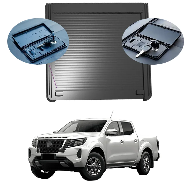

Pickup Truck Bed Cover Retractable Roller Lid Tonneau Cover For Nissan Navara NP300 2015-2024
