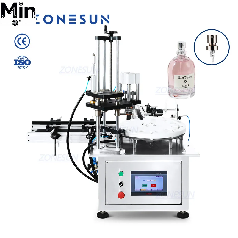 ZS-AFC25 Rotary Monoblock Automatic Single Head Magnetic Pump Liquid Filling & Perfume Bottle Crimping