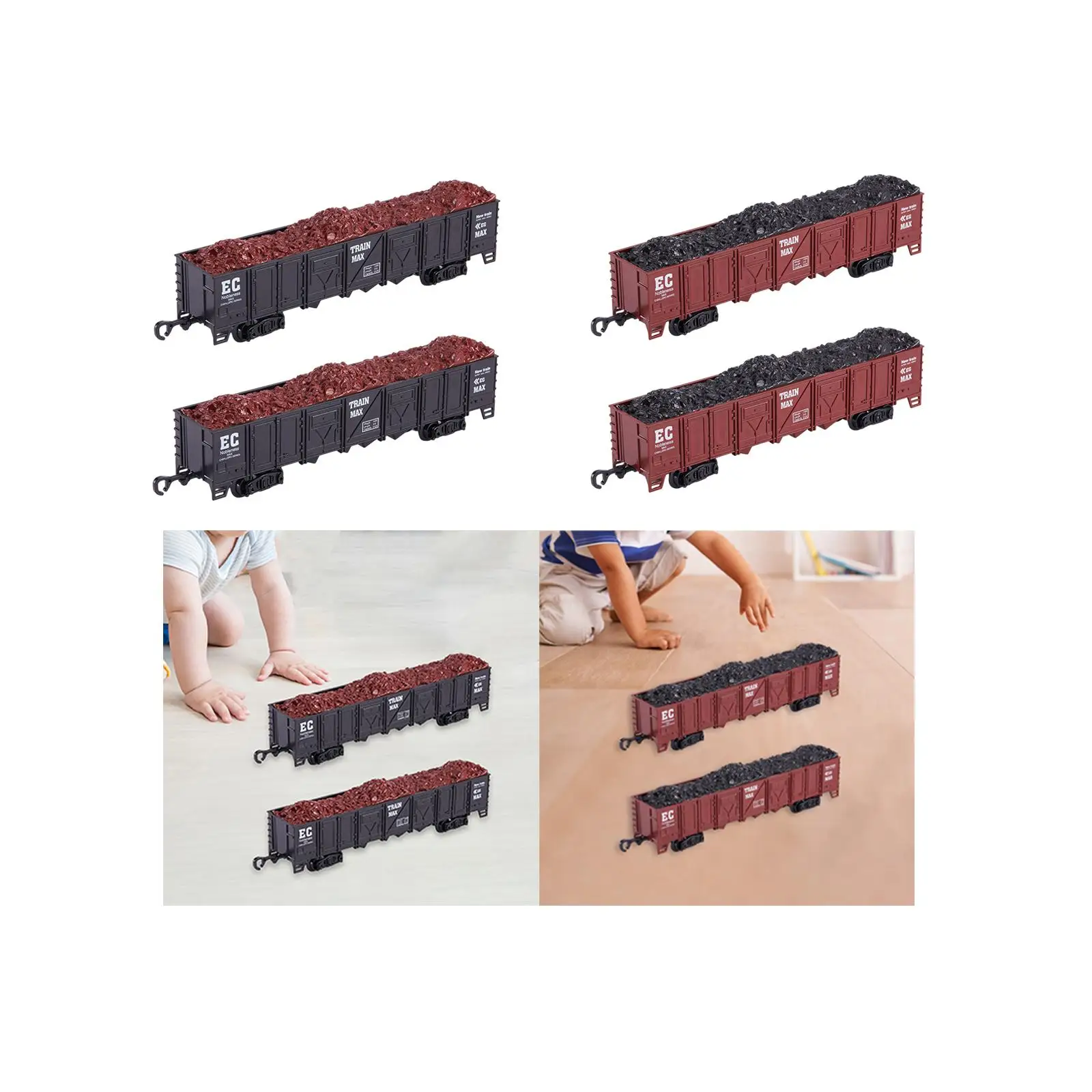 2 Stuks 1:87 Treinwagon Model Lichtgewicht Collectie Educatief Speelgoed Spoorweg Trein Model Trein Speelgoed Speelgoed Voor Jongens Meisjes Kinderen Kinderen