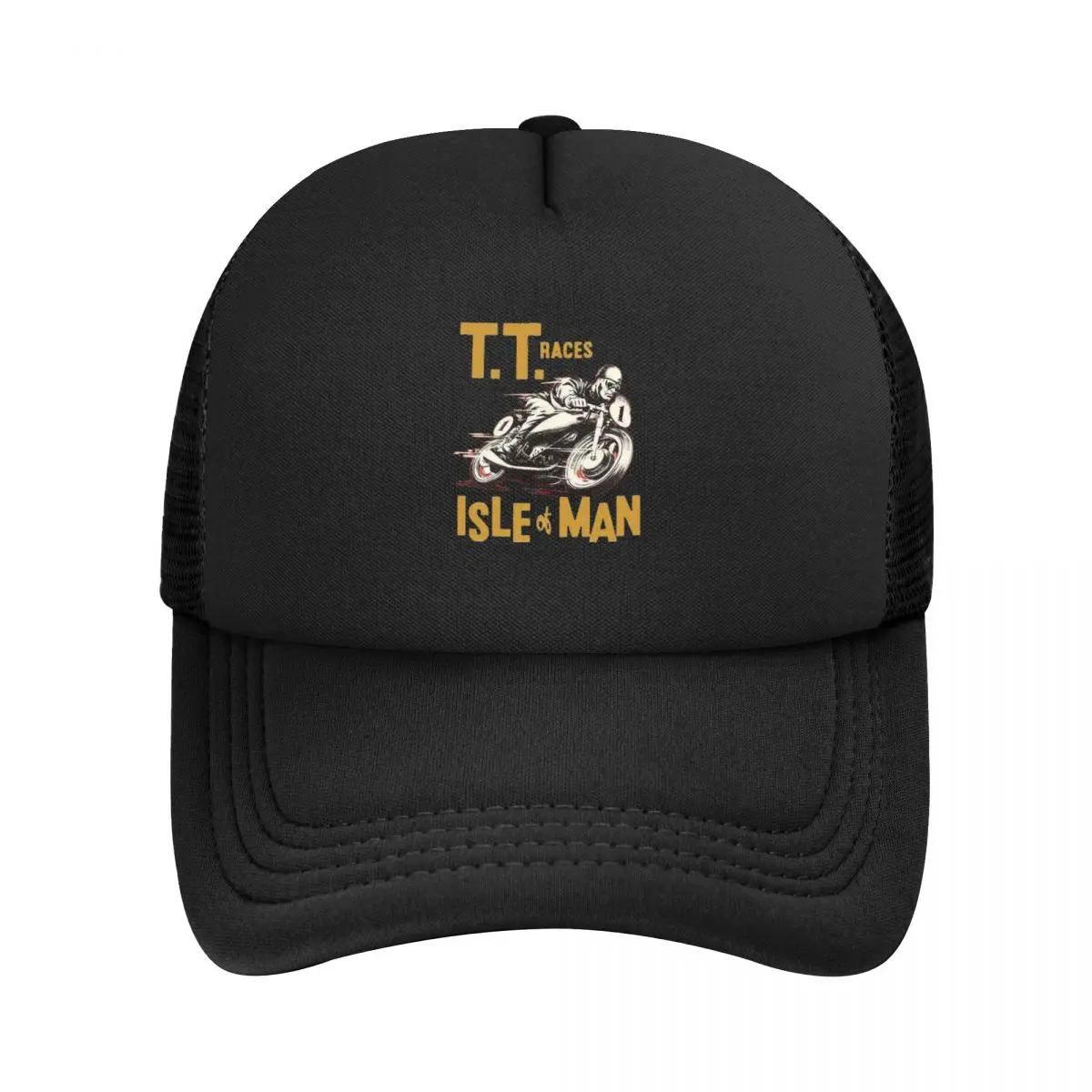 Motorcycle Races Isle Of Man TT Mesh Baseball Caps Snapback Fashion Baseball Hats Casual Casquette Outdoor For Men's And Women's