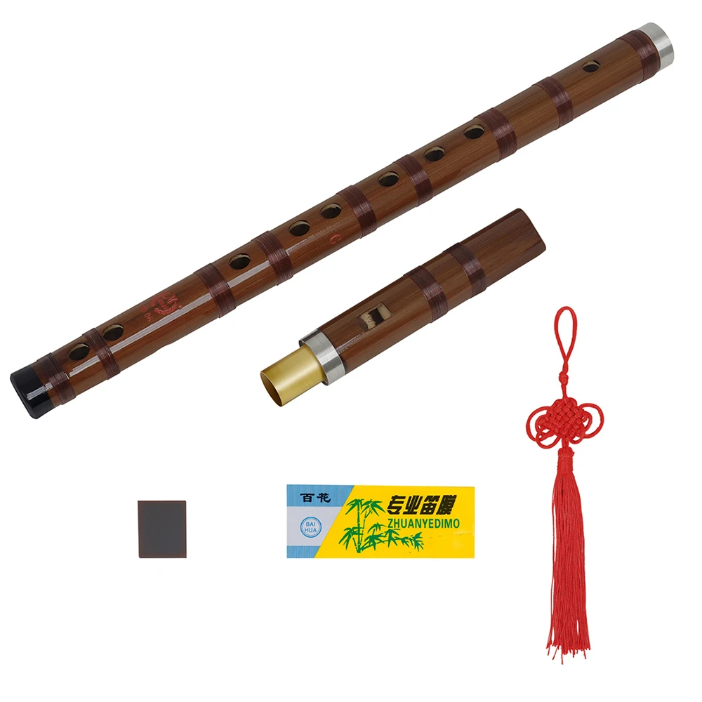 Chinese Traditional Bamboo Flute Musical Instrument Handmade Professional Flute Woodwind Instrument C D E F G Key Horizontal Key