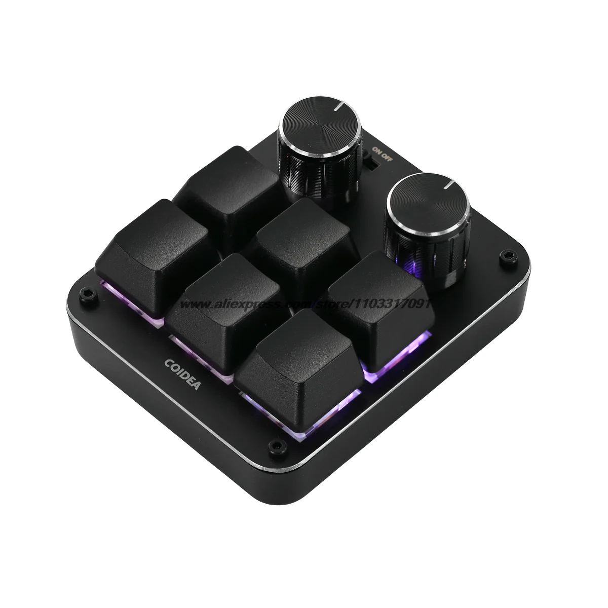 New High Quality Double Knob Six Key Mechanical Custom Keyboard Procreate Designer Keyboard Macro Programming Ps Da Vinci Pr