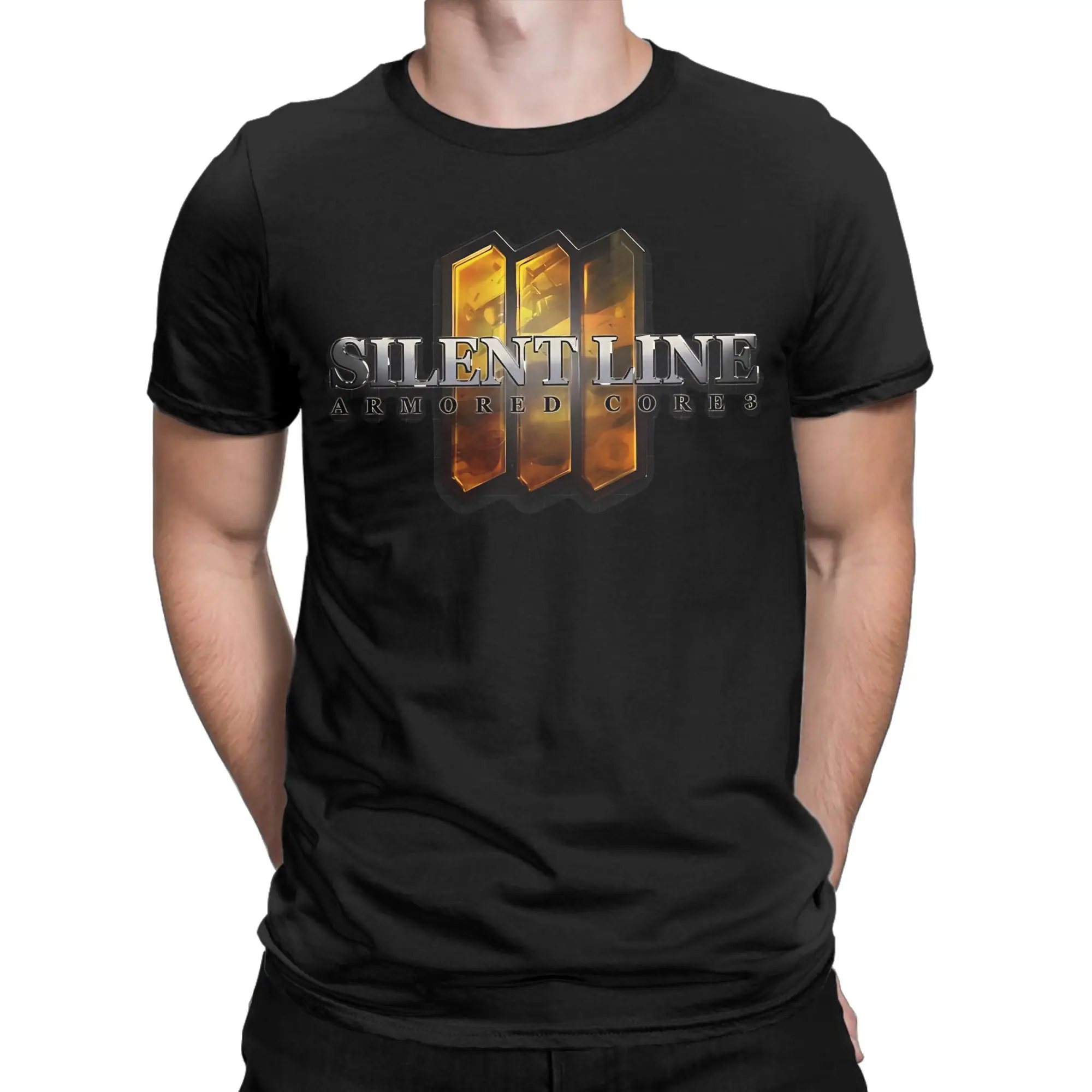 Armored Core  Silent Line Graphic 100% Cotton T-Shirt Armored Core Tees Tops For Men