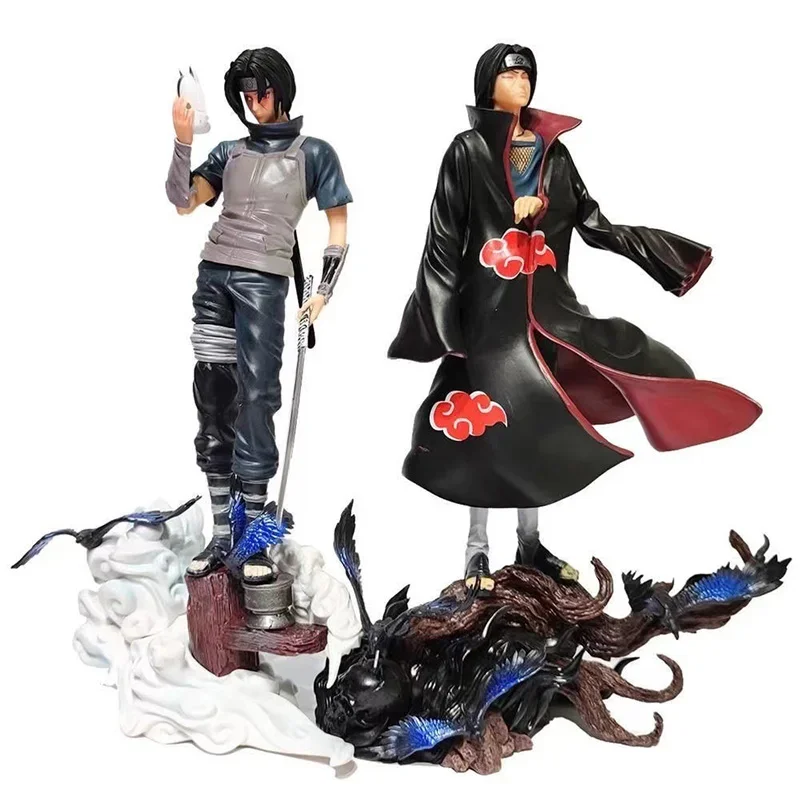 36cm GK Naruto Uchiha Itachi Akatsuki Super Huge Manga Statue Figurine Decoration PVC Action Figure Anime Model Figurine Toys