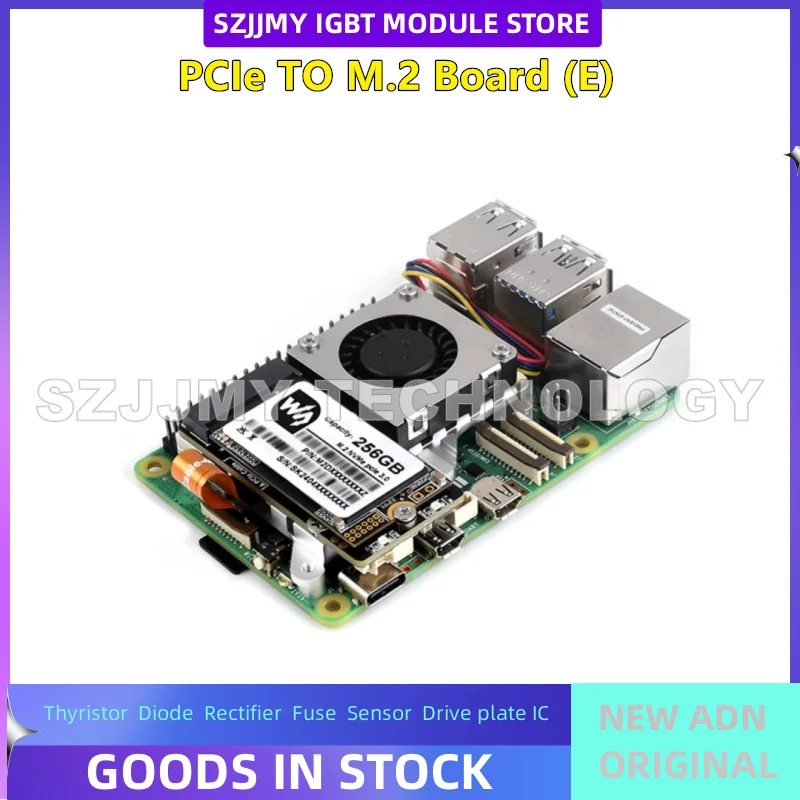 

Плата адаптера Raspberry Pi 5-го поколения PCIe-M.2 mini, плата расширения жесткого диска с радиатором, протокол NVME