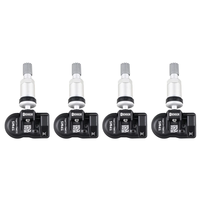 

AU04 -4Pcs TPMS Sensor 433Mhz 315MHZ Sensor Universal 2 In 1 Tire Programmable TPMS Sensor For Tire Pressure Monitoring System