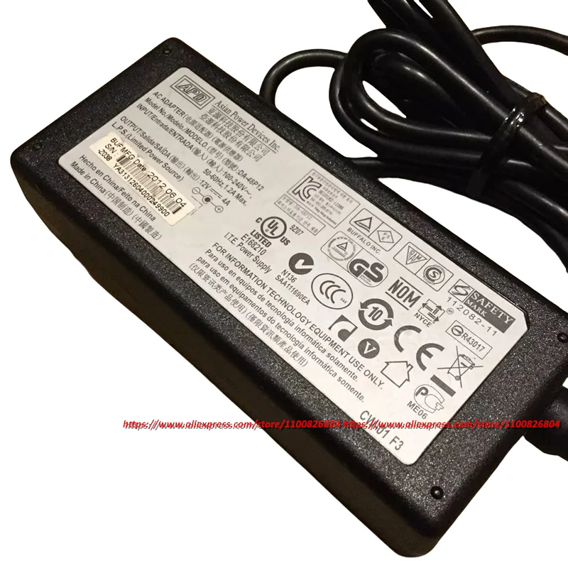 Origina Asian Power APD DA-48P12 AC Adapter 48W 12V 4A Charger Power Supply Genuine 5.5*2.1mm