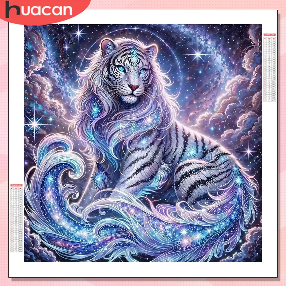 HUACAN Neue Diamant Mosaik Tiger Fantasie Tier Kreuz Stich Kunst Kits Volle Kits Diamant Malerei Bilder Von Strass