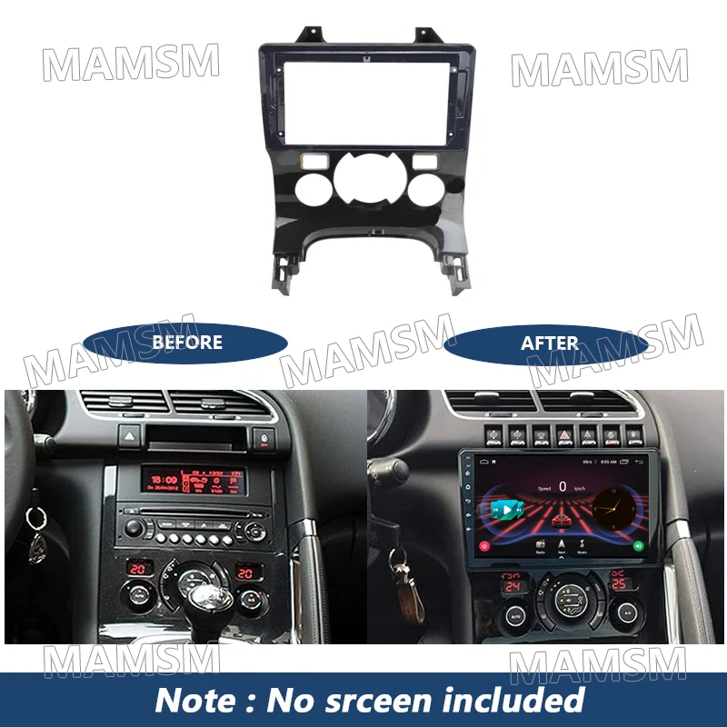 9 Inch 2 Din Radio Frame Adapter For  Peugeot 3008 2009-2015 Car Android Player Audio Panel Mount Installation Fascia Frame Kit