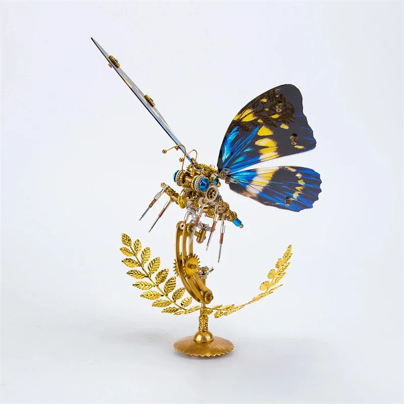 Rompecabezas de Metal 3D, Kit de modelo de mariposa y diosa, bricolaje, modelos de insectos mecánicos Cyberpunk, juguete de montaje para adultos y niños, regalo