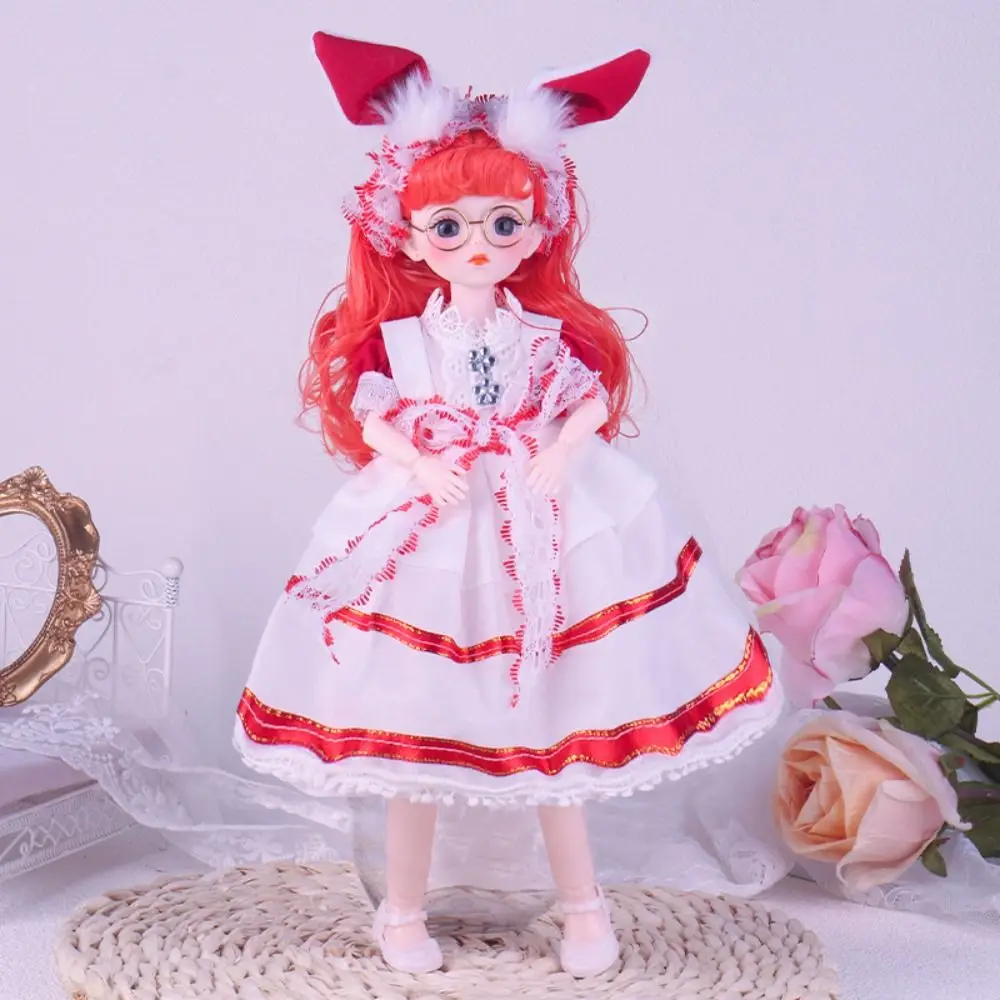 BJD Beautiful 30cm Dress Up Doll Kawaii Toys BJD Movable Joint Doll Bow Cute 1/6 Doll Skirt Girl