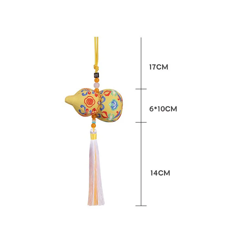 10pcs/Lot 6*10cm Lucky Charm Gourd Shape Ancient Sachet Handmade Bag Chinese Style Hanging Car Sachet Pendant Home Decorative