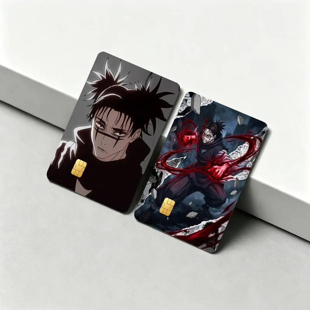 C-Choso Jujutsu Kaisen  1Set 4Pcs Card Skin Stickers, Waterproof Decorative Film for Credit Debit Bank Bus IC Cards