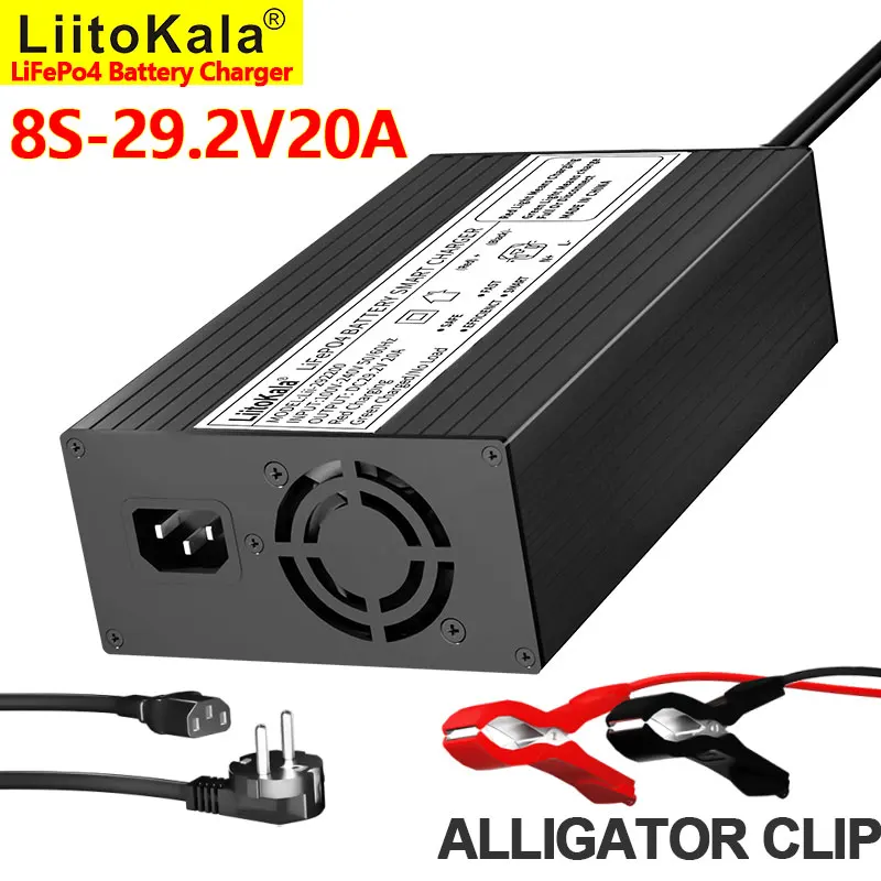 caricabatterie-liitokala-292v-20a-lifepo4-caricatore-intelligente-8s-24v-per-batterie-lifepo4-con-protezione-da-cortocircuito