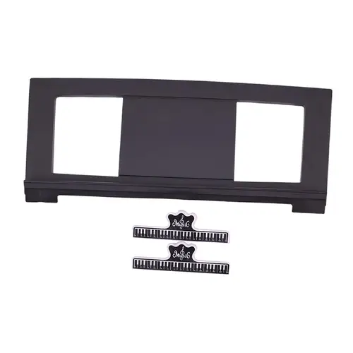 Soporte de música para Piano Electrónico, soporte para teclado y libro, almacenamiento profesional compacto portátil con Clips para partituras, soporte para libros de música