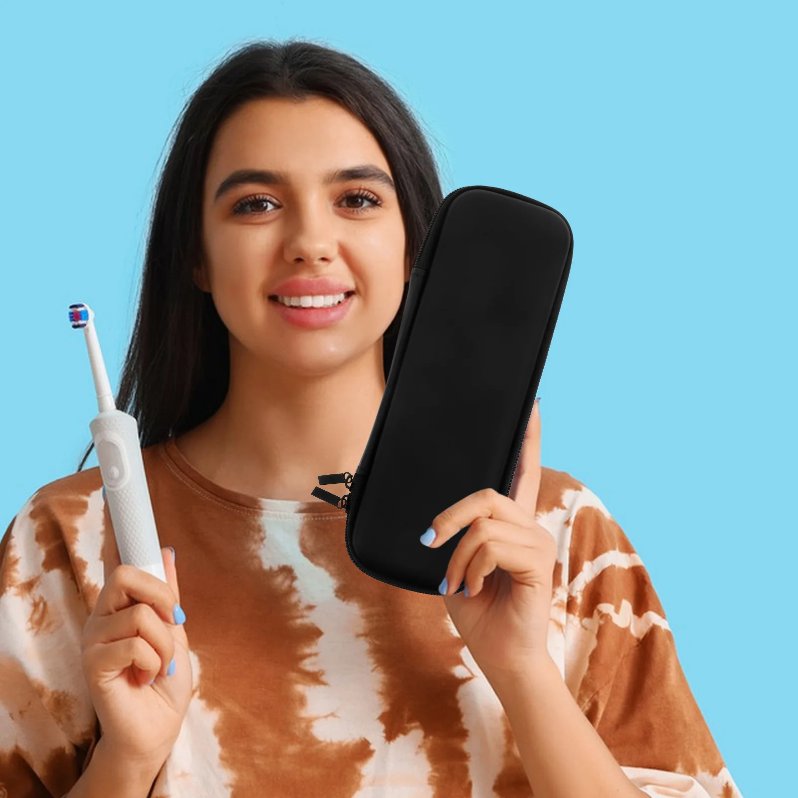 

Electric Toothbrush Case Eva Hard Shell Travel Toothbrush Container Portable Mesh Pocket Holder Home Travel Use