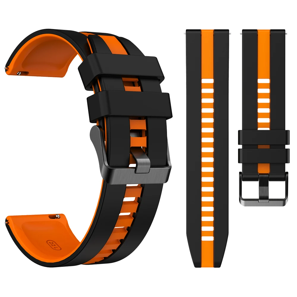 Силиконовый ремешок 20 мм 22 мм для TicWatch Pro 3 Ultra GPS/LTE, ремешок для часов Ticwatch GTX S2 E2 E3 GTH/GTW, спортивный браслет для мужчин и женщин