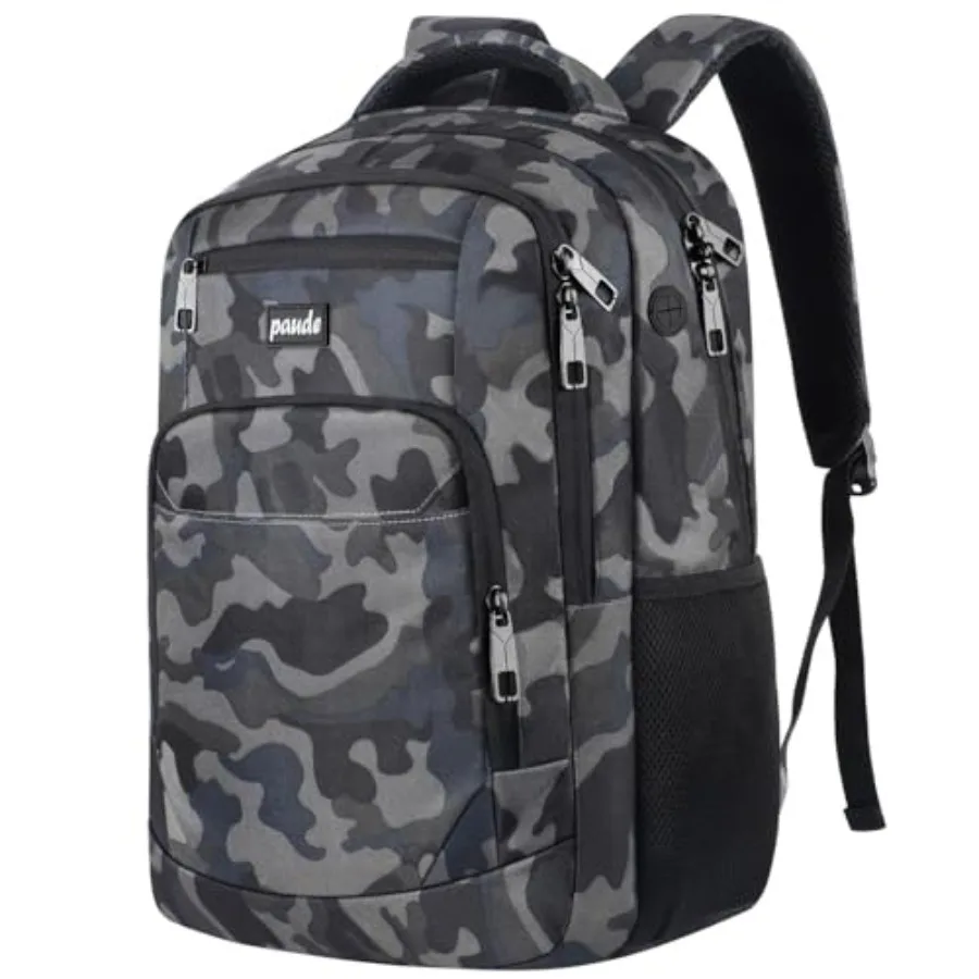 

17 inch Travel Business Backpack for Men, College Backpack School Bookbag for Teens, Laptop Bookbag with USB Port and Headphone