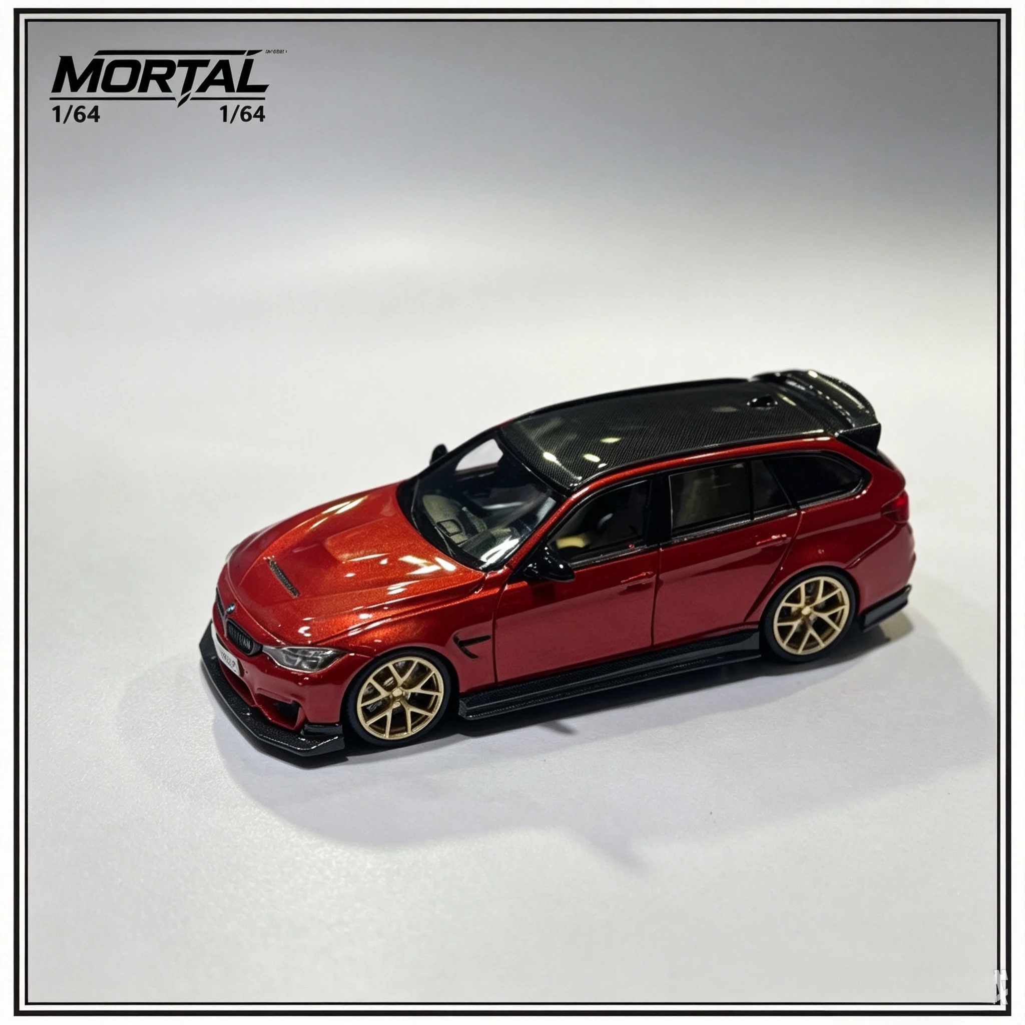 Chengdu Exhibition: MORTAL 1/64 Alloy BMW F81 M3 CS Touring Car Model Figurine, Collectible Piece
