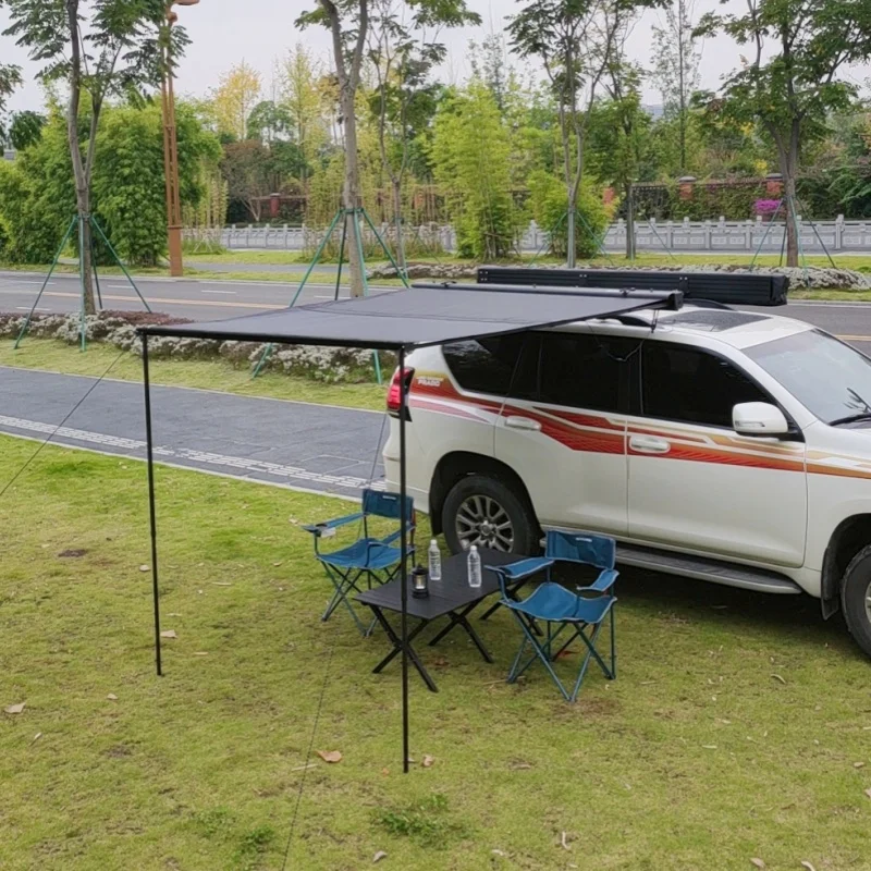 

Outdoor Car Awning Tent SUV Outdoor Camping Travel Rooftop Pull Out Tent Car Side Awning With Light