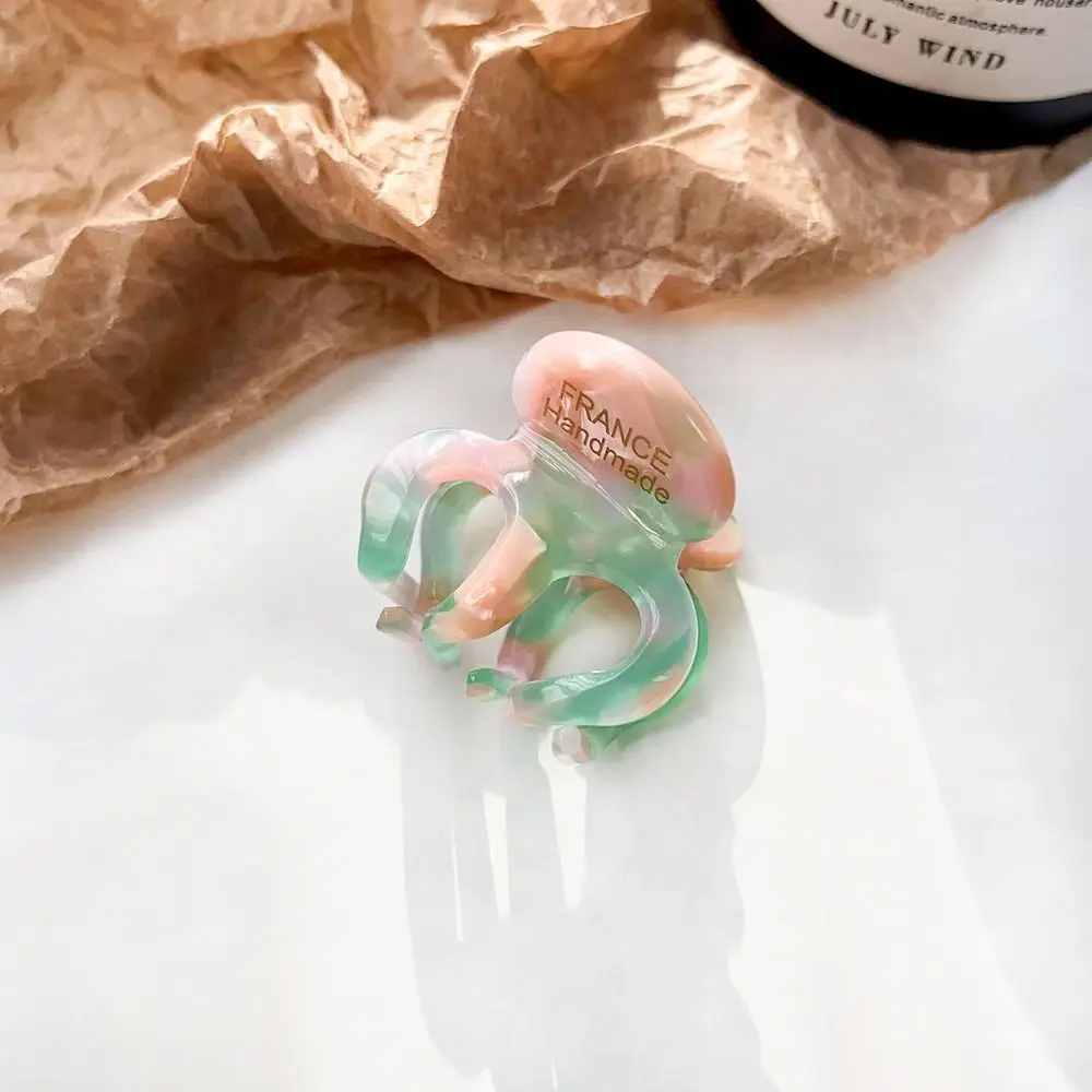 Acetate Pumpkin Grab Clip Hollow Out Small High Ponytail Fixed Artifact Hairpin Korean Style Shark Clip Retro Mini Hair Claw