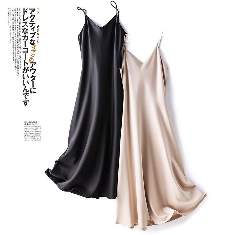 

High-End Triacetate Silkworm Silk Sling Dr Women's Summer Svel Color Commute Sle Pure Silk Top