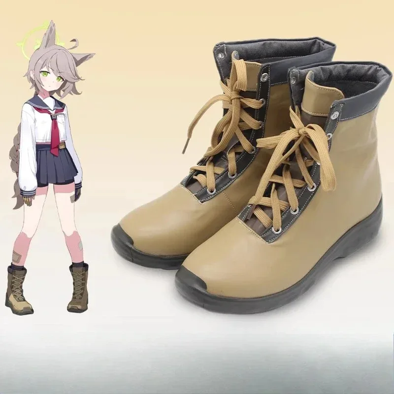 

2025 aaa Game Blue Archive Fox Team Otogi Halloween Carnival Boots Cosplay Prop Anime PU Leather Shoes Custom Made