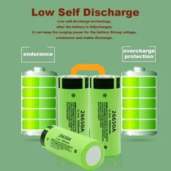 Brand New 100% Original 26650 20A Rechargeable Lithium Battery 26650A, 3.7V 5000mAh Large Capacity Suitable for Flashlights