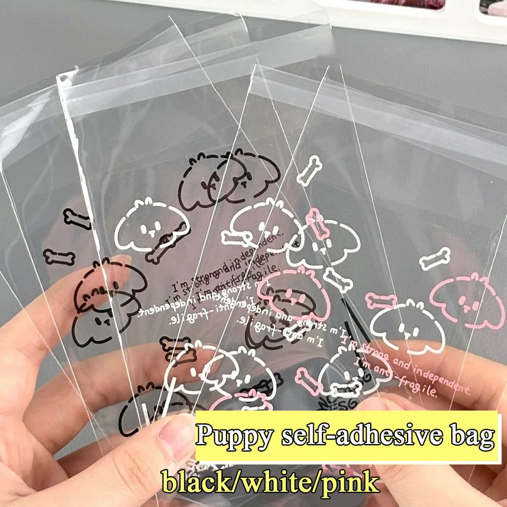 50pcs Cartoon Card Protective Sleeve Self-adhesive Opp Bag Transparent Gaming Card Sleeves Card Cover Photo Packing Material