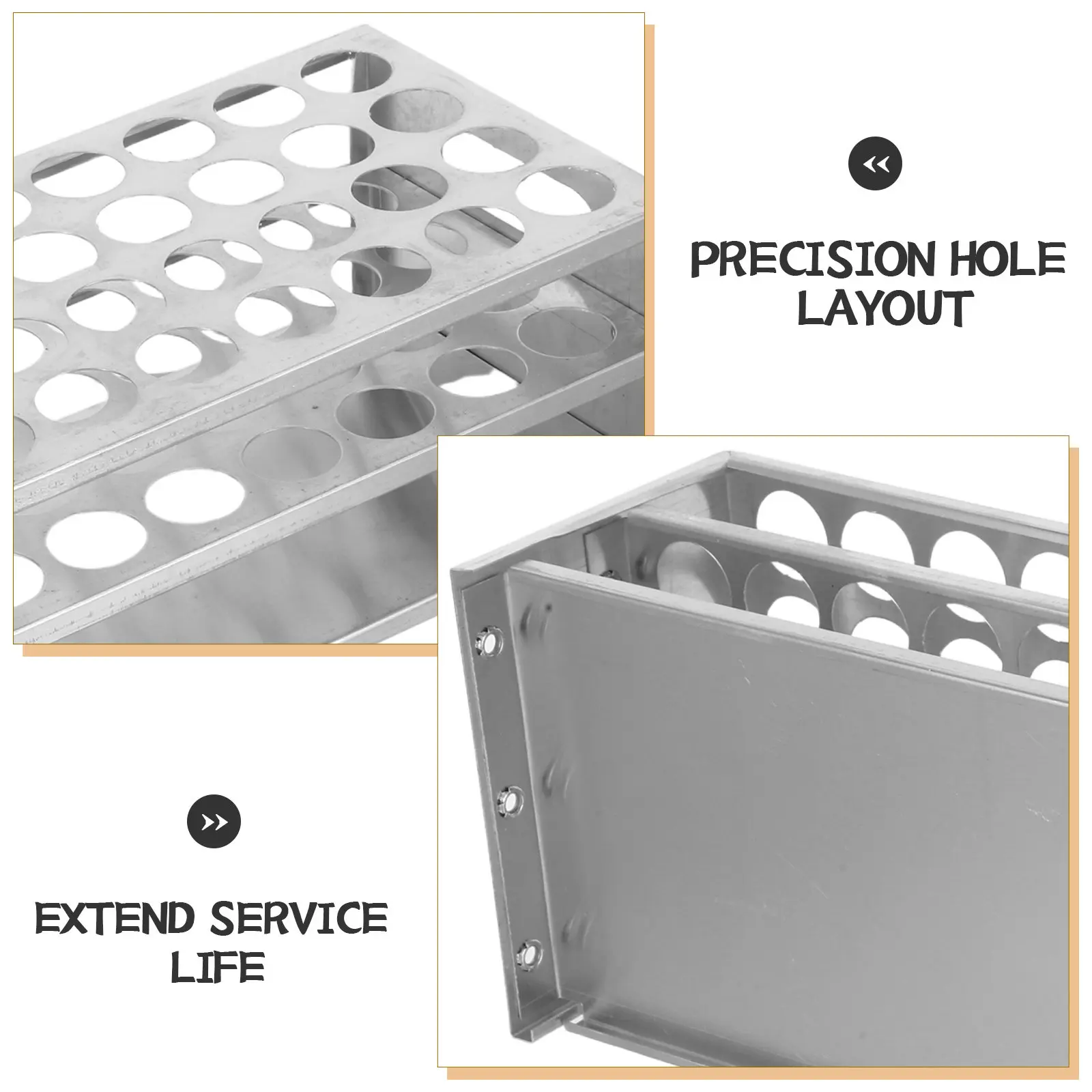 Multifunctional Test Tube Rack Transparent Stable Lab Stand Heat Resistant Lab Holder Suitable for Scientific Experiment and view 3