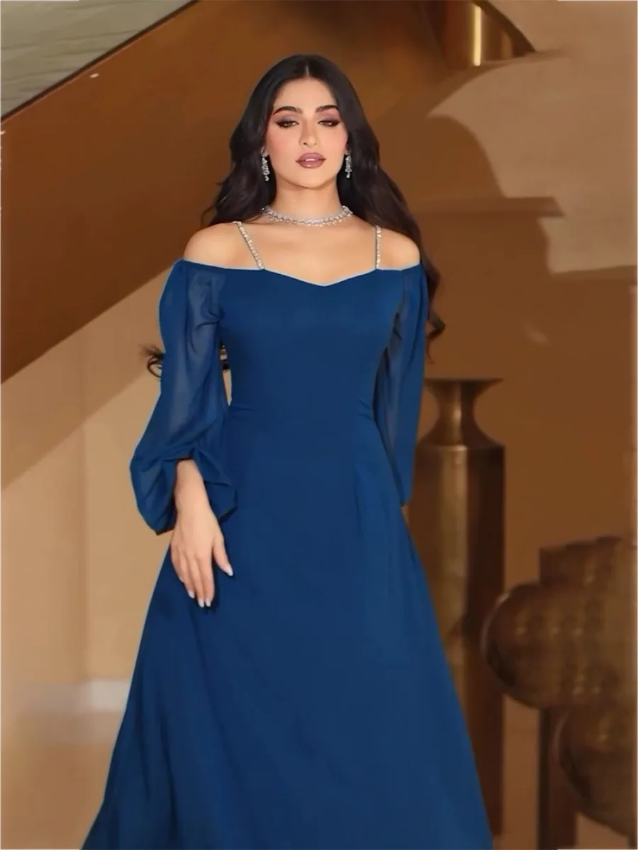 Eid Dubai Party Dress for Women Ramadan Sexy Evening Long Dress Belt Morocco Kaftan Vestidos Largos Turkey Robe Jalabiya 2024