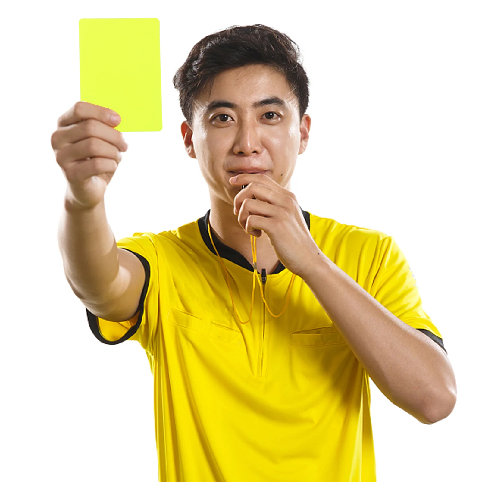 Referee Supply Football Match Red and Yellow Card Whistle Set Portable Wallet Sport Officials Penalty Cards