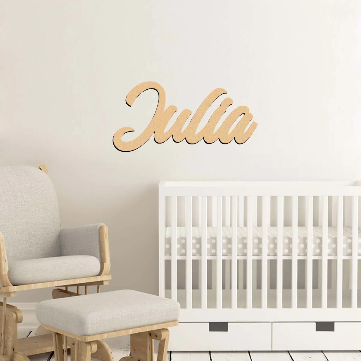 1pc Cartoon Julia example Customizable Name Laser-Cut Sign Wooden Decor Wooden Sign Vertical Orientation Door Hanging Decor