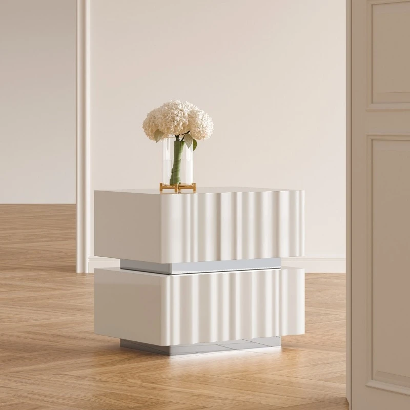 Simple i wave bedside table simple cream white bedside table bedroom