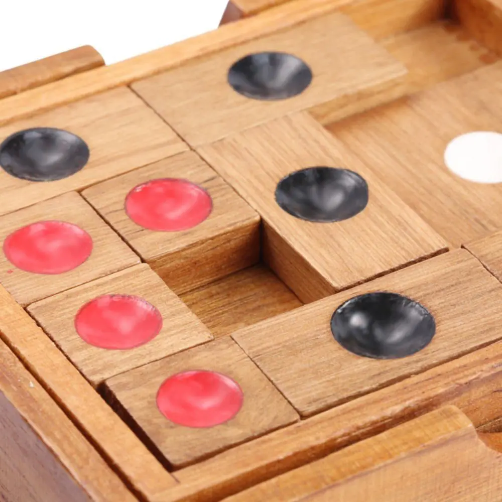 Giochi IQ Klotski Scivolo in legno Escape Puzzle Huarong Gioco stradale Cubo Cinese Huarong Puzzle scorrevole Divertimento in legno per famiglie