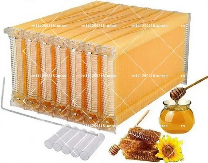 7PCS Plastic Bee Nest Foundation, Self Flowing Honey Collection Box for Beekeeping Supplies