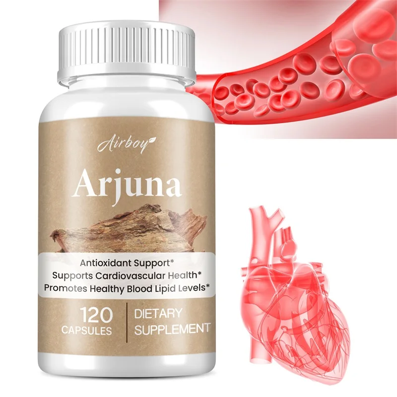 

Arjuna Capsules - Supports Heart and Cardiovascular Health, Relieves Fatigue, Enhances Immunity, Antioxidant, Non-GMO