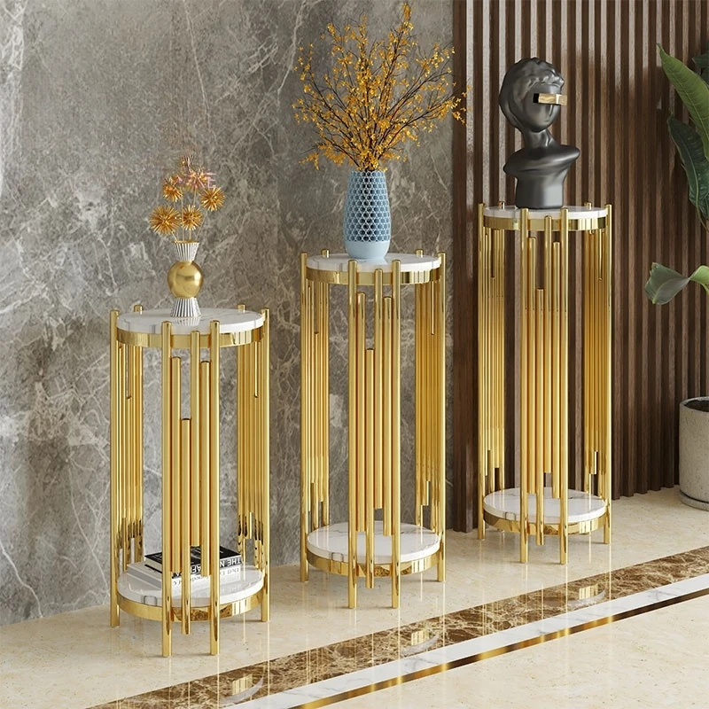 Luxury Custom Logo Flower Pot Stand For Wedding Decoration Flower Stand Display Shelf FS003