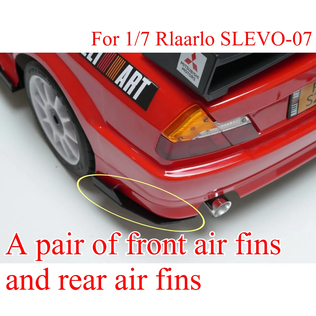 3D Printed Custom Front Rear Aerodynamic Fins For Rlaarlo SLEVO-07 1/7 RC Rally Car Shockproof Styling Exterior Mod Accessories