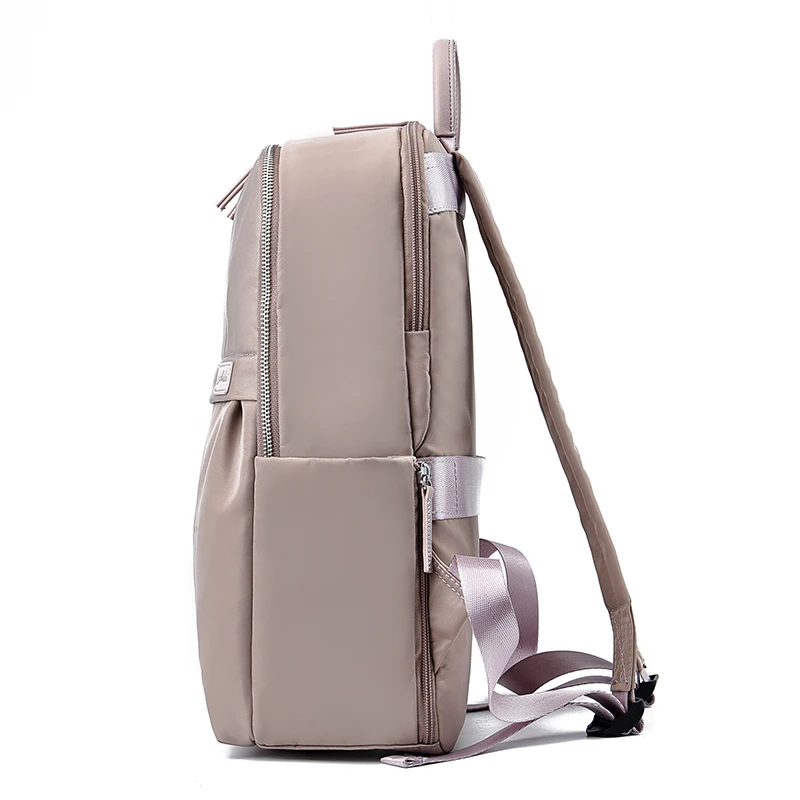 Pure color simple fashion texture Oxford cloth backpack, the trend of multi-functional backpack travel backpack