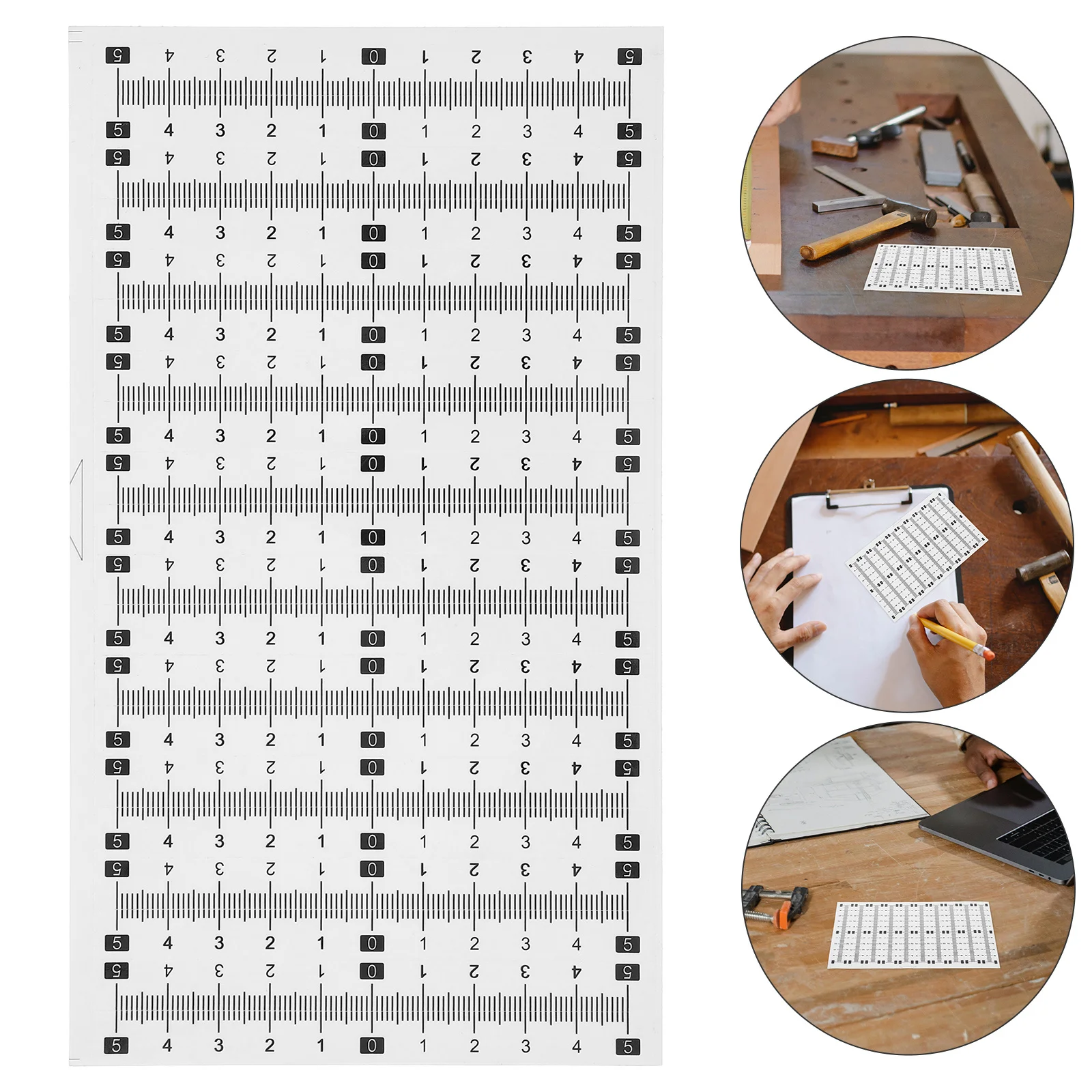 

21Pcs Adhesive Ruler Stickers Self-Adhesive Measuring Tape for Workbench Sewing Table Flexible Measurement Labeling