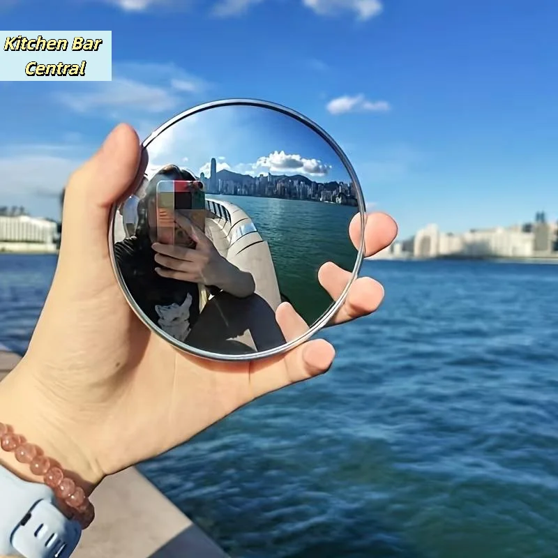 【Round Convex Mirror Travel Portable Handheld Selfie Photo Props Makeup High-definition Mirror Photography Mirror】