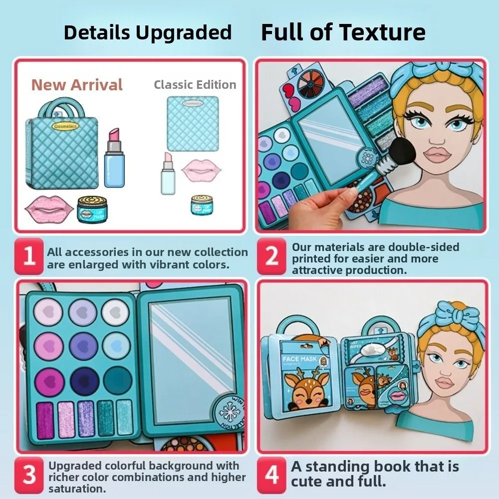 3D Nagelwinkel Rustig Boek Creatief Interactief DIY Aankleden Speelgoed Puzzelstijl Materiaal Pack Sticker Games Rustig Boek Verjaardagscadeau